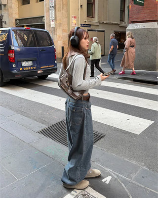 Rayon long-sleeved T-shirt