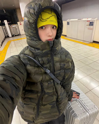 Camouflage padded jacket