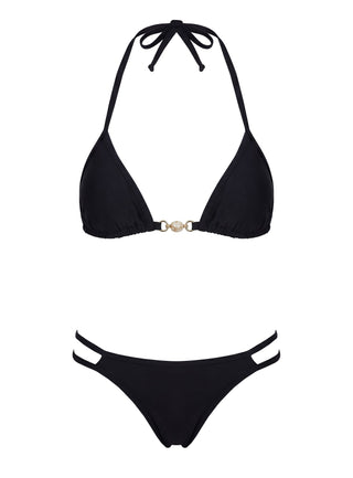 Maurita Double Strap Bikini Bottoms Black