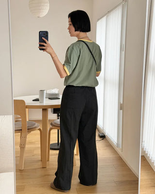 Color-blocked ringer T-shirt