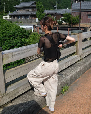Banding wide pants