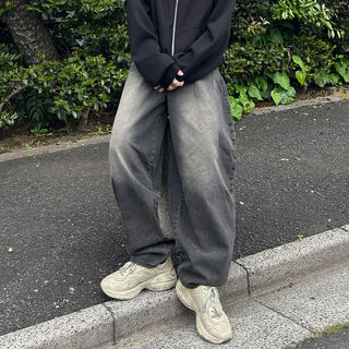 Balloon Washed Denim Pants