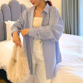 Oversized striped shirt