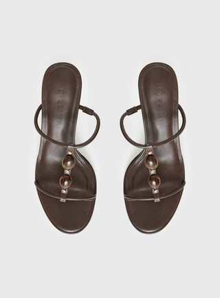 Billini Olympie Gem Detail Heels Brown