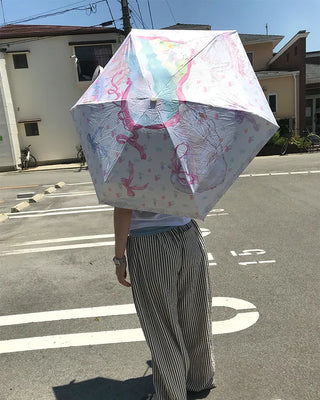 Lightweight parasol with cat print