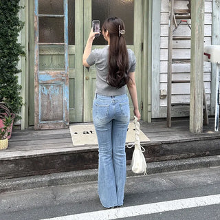 Flared Fit Denim Pants