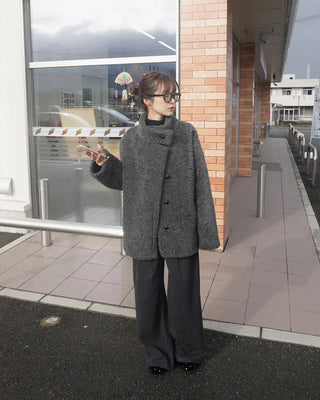 Half-neck boa jacket