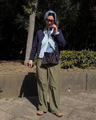 Light striped pants