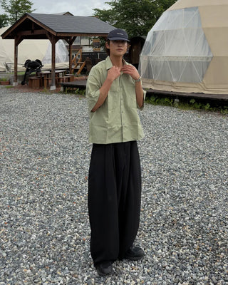 Two-pleat wide slacks