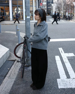Corduroy wide-leg pants