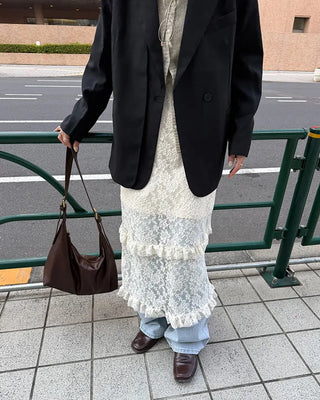 Lace long skirt