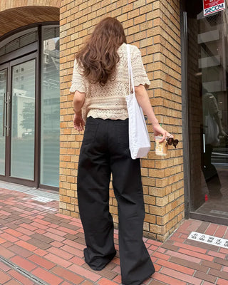 Wide cotton pants