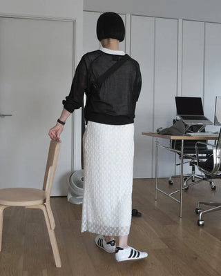 Layered long skirt