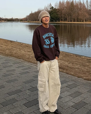 Lettering print sweatshirt