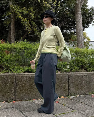 Pintuck Cotton Pants