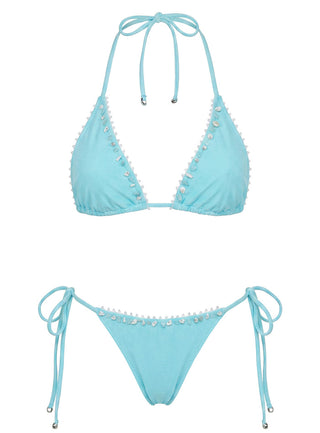 Lietta Embellished Tie Side Bikini Bottoms Jelly Mint