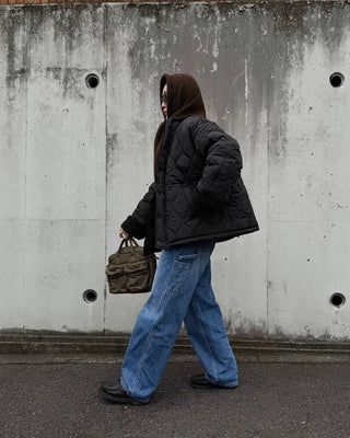 Wave quilted jacket