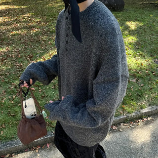 Simple Henley Neck Knit