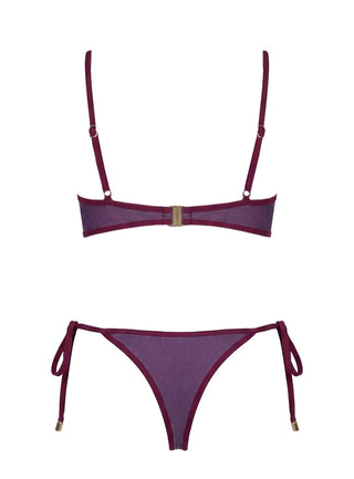 Nell Tie Side Bikini Bottoms Deep Purple