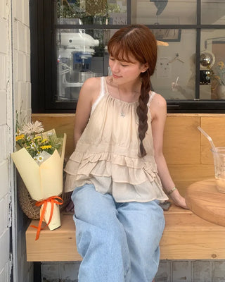 Frilled tiered blouse
