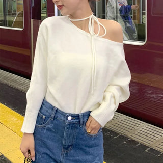Asymmetrical Strap Knit
