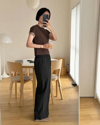 [1st Re-release] (ORIGINAL) Nylon Pintuck Wide Pants (black)