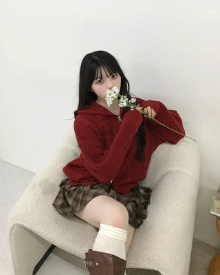 Cable knit oversized cardigan