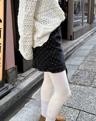 Polka dot mini skirt