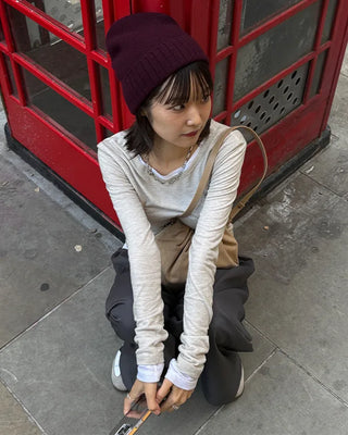 Wool layered T-shirt