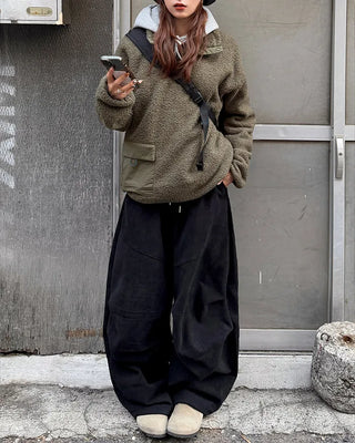 Boa fleece half-button anorak