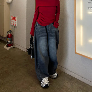 Vintage Washed Denim Pants