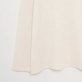 Rib-knit round t-shirt
