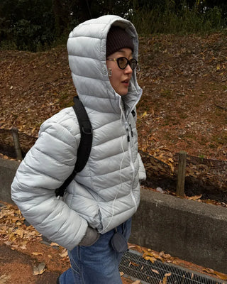 High-neck light padded jacket