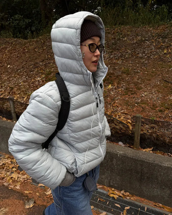 High-neck light padded jacket