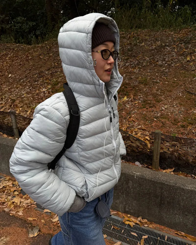 High-neck light padded jacket