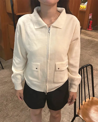 Colored double zip-up jacket