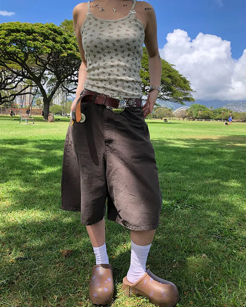 Bag Tag Wide Bermuda Cotton Pants