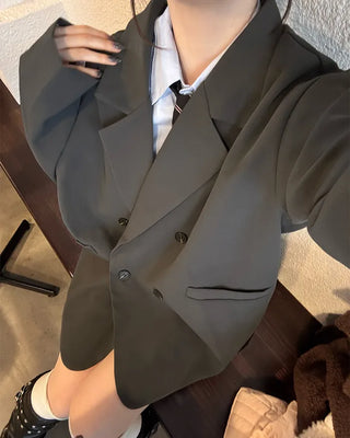 Double-breasted half jacket