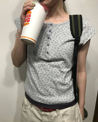 Nylon backpack with side pockets