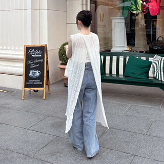 See-through long dress