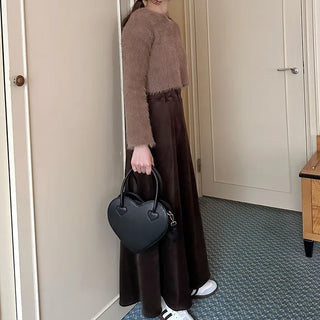 Banded long skirt