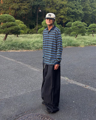 Round Tuck Wide Pants