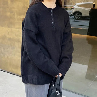 Button-up oversized knit