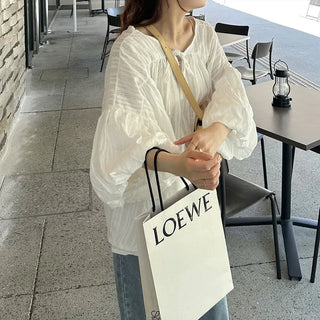 Puff-sleeve blouse