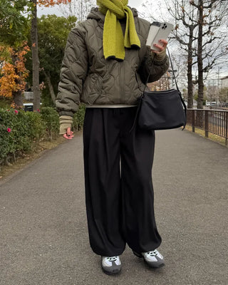 Tencel wide-leg pants