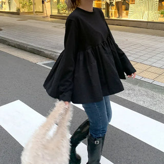Shirred Flare T-shirt