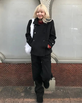 Basic straight cotton pants