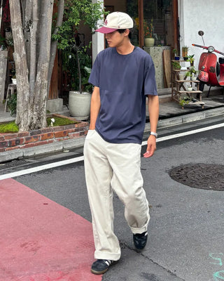 Unisex wide cotton pants