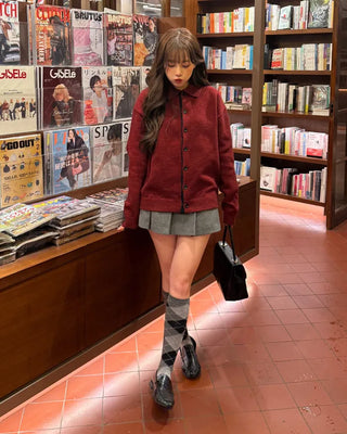 Argyle knee socks