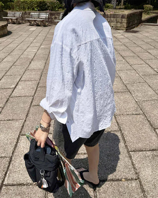 Seersucker check shirt